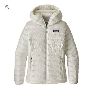 Patagonia Down Sweater Hoody Puffer Jacket White Womens Size Large